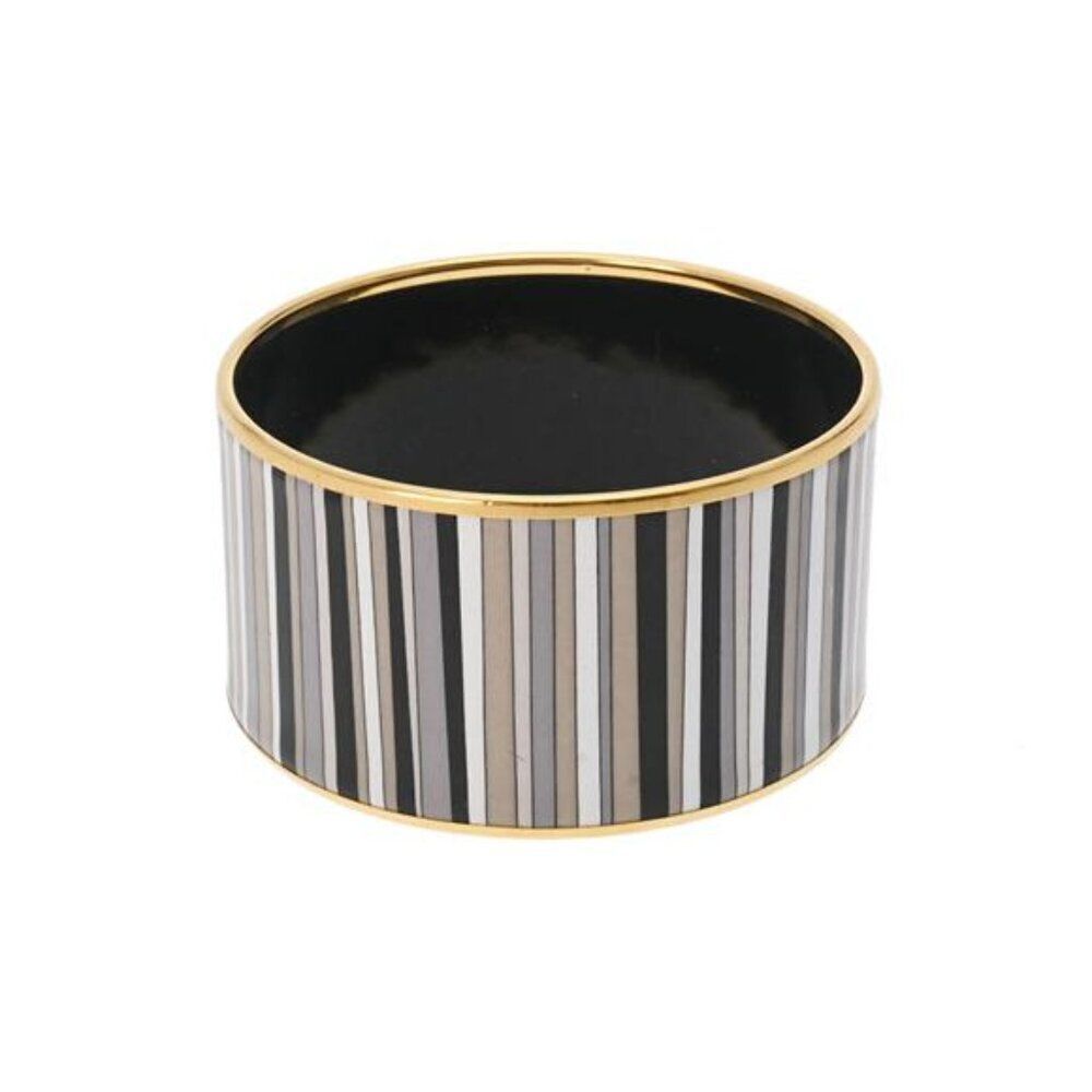 Hermes Enamel Tgm Striped Pattern Bangle - image 4